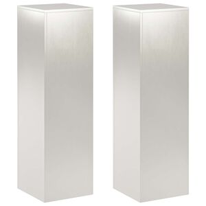 vidaXL Stojan na rastliny 2 pcs Strieborn&aacute; 30 x 30 x 100 cm Oceľ