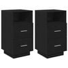 vidaXL Nočn&eacute; stol&iacute;ky 2 ks s 2 z&aacute;suvkami čierne 36x36x68 cm