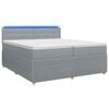 vidaXL Posteľ boxspring s matracom Svetlosiv&aacute; 200 x 200 cm L&aacute;tka