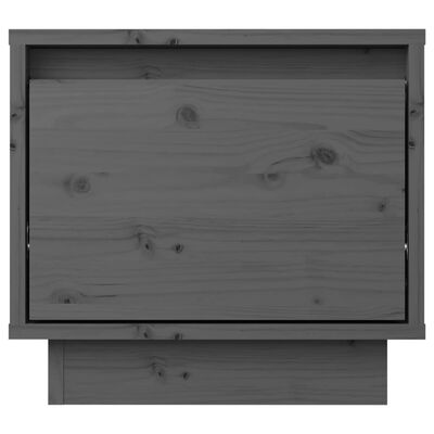 vidaXL Nočné stolíky 2 ks sivé 35x34x32 cm masívne borovicové drevo