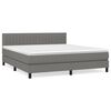 vidaXL Boxspring posteľ s matracom tmavosiv&aacute; 160x200 cm l&aacute;tka