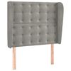 vidaXL Čelo postele so z&aacute;hybmi bledosiv&eacute; 103x23x118/128 cm zamat
