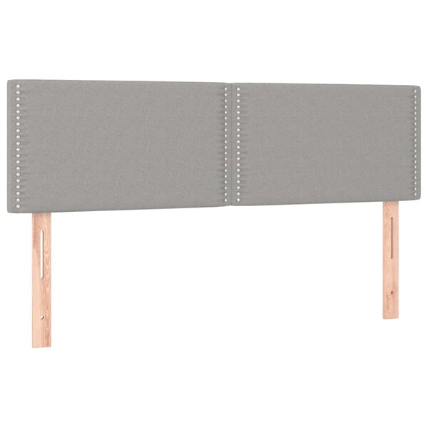 vidaXL Čelo postele bledosiv&eacute; 144x5x78/88 cm l&aacute;tka