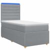 vidaXL LED boxspring posteľ s matracom Svetlosiv&aacute; 80 x 200 cm L&aacute;tka