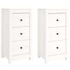 vidaXL Komody 2 ks biele 40x35x80 cm borovicov&yacute; mas&iacute;v
