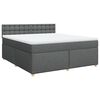 vidaXL Boxspring posteľ s matracom tmavosiv&aacute; 180x200 cm l&aacute;tka