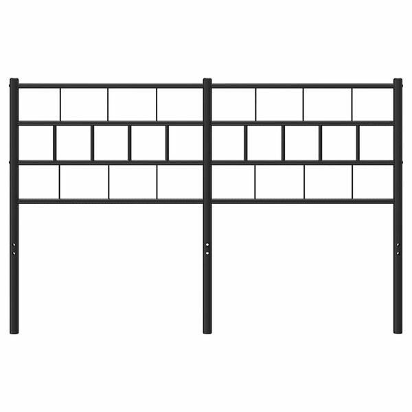 vidaXL Kovové čelo postele čierne 135 cm
