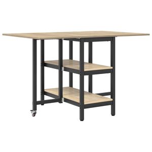 vidaXL Jed&aacute;lensk&yacute; st&ocirc;l 122 x 80 x 76,5 cm Kompozitn&eacute; drevo Dub sonoma