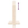 vidaXL Strom pre mačky od podlahy po strop kr&eacute;mov&yacute; 250,5-276,5 cm