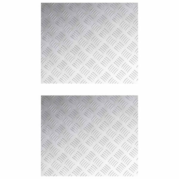 vidaXL Schodov&yacute; ro&scaron;t Obdĺžnikov&yacute; 2 pcs Strieborn&aacute; 60 x 50 cm Hlin&iacute;k