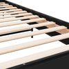 vidaXL Posteľn&yacute; r&aacute;m čierny 75x190 cm kompozitn&eacute; drevo a kov