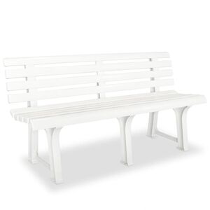 vidaXL Z&aacute;hradn&aacute; lavička 145,5 cm, plast, biela
