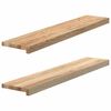 vidaXL Okenn&yacute; parapet 2 ks 100x20x2 cm neo&scaron;etren&yacute; dubov&yacute; mas&iacute;v