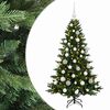 vidaXL Umel&yacute; vianočn&yacute; stromček s vianočn&yacute;mi guľami 120 cm 150 LED