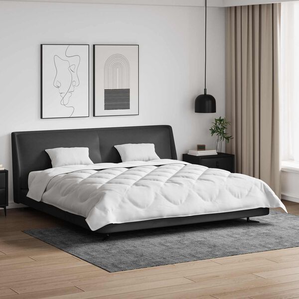 vidaXL Papl&oacute;n s vank&uacute;&scaron;om 3 pcs Biela Mikrovl&aacute;kno