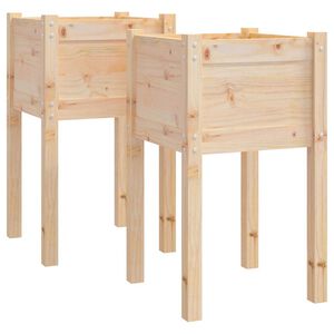 vidaXL Z&aacute;hradn&eacute; kvetin&aacute;če 2 ks 40x40x70 cm, borovicov&yacute; mas&iacute;v
