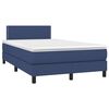 vidaXL Boxspring posteľ s matracom modr&aacute; 120x190 cm l&aacute;tka