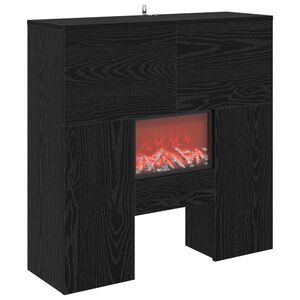 vidaXL Elektrick&yacute; krb Čierny dub 75 x 24,5 x 75 cm Kompozitn&eacute; drevo