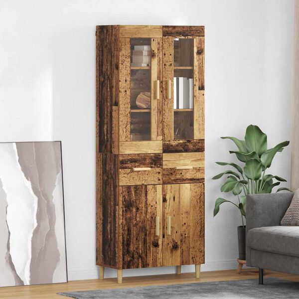 vidaXL Highboard Star&eacute; drevo 69,5 x 34 x 180 cm Kompozitn&eacute; drevo