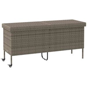 vidaXL z&aacute;hradn&yacute; &uacute;ložn&yacute; box s kolieskami siv&yacute; 160x55x75 cm polyratan