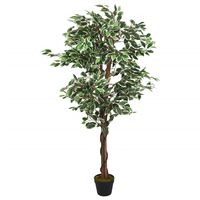 vidaXL Umelý fikusový strom 378 listov 80 cm zelený
