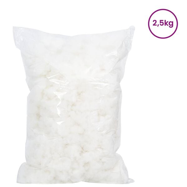 vidaXL Vl&aacute;knov&aacute; v&yacute;plň Biely 2,5 kg Polyester