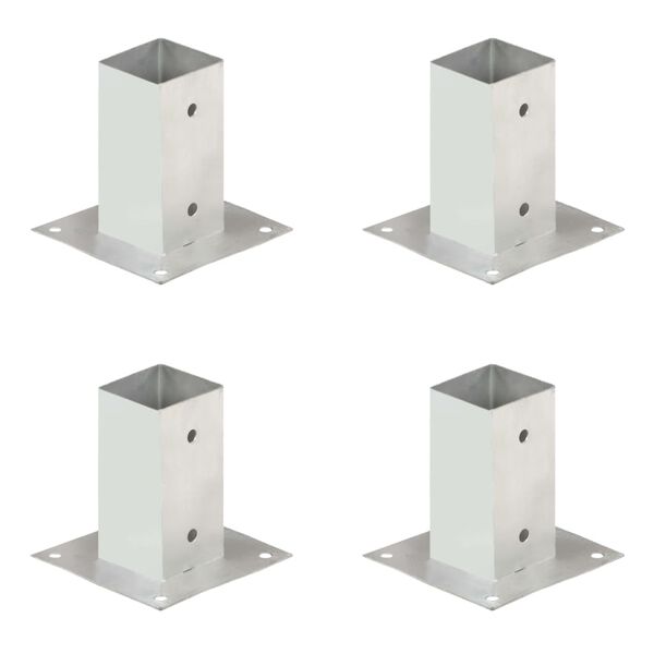 vidaXL Kotvy na stĺpiky 4 ks 71 mm galvanizovaný kov