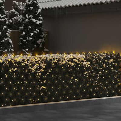 vidaXL Vianočná svetelná sieť biela 3x3 m 306 LED interiér exteriér