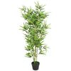vidaXL Umel&aacute; rastlina, bambus s kvetin&aacute;čom 120 cm, zelen&yacute;