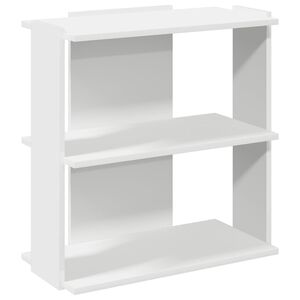 VidaXL Knižnica 3-poschodov&aacute; biela 60x30x60 cm Kon&scaron;trukcia dreva