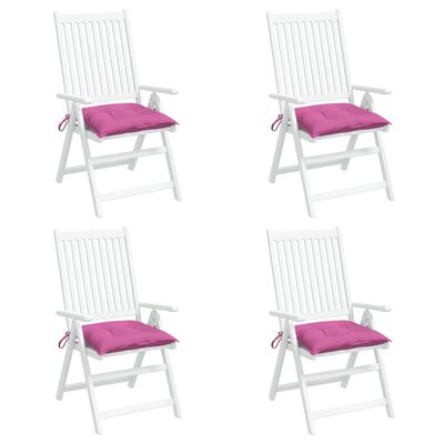 vidaXL Podložky na stoličku 4 ks ružové 40x40x7 cm látka