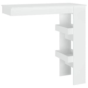 vidaXL N&aacute;stenn&yacute; barov&yacute; st&ocirc;l biely 102x45x103,5 cm spracovan&eacute; drevo