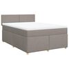 vidaXL Posteľn&yacute; r&aacute;m boxspring s matracom sivohned 140x200 cm l&aacute;tka