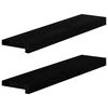vidaXL Okenn&yacute; parapet 2 ks hnedočiern&aacute; 70x15x2 cm dubov&yacute; mas&iacute;v