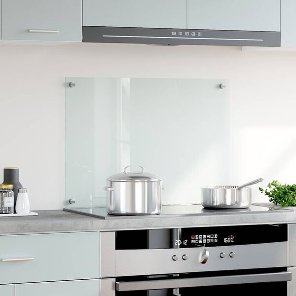 vidaXL Kuchynská zástena, priehľadná 70x50 cm, tvrdené sklo