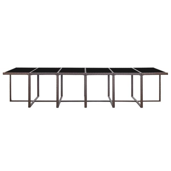 vidaXL 17-dielna vonkaj&scaron;ia jed&aacute;lensk&aacute; s&uacute;prava, polyratan, hned&aacute;