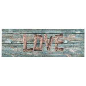 vidaXL Kuchynsk&yacute; koberec prateľn&yacute; dizajn Love 60x300 cm