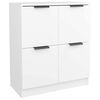 vidaXL Komoda biela 60x30x70 cm spracovan&eacute; drevo