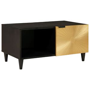 vidaXL Konferenčn&yacute; stol&iacute;k Čierna a zlat&aacute; 80 x 50 x 40 cm
