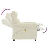 vidaXL Masážne kreslo, krémové, umelá koža