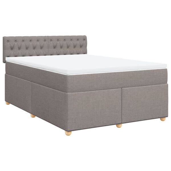 vidaXL Boxspring posteľ s matracom sivohned&yacute; 140x190 cm l&aacute;tka