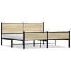 vidaXL Kovov&yacute; posteľn&yacute; r&aacute;m bez matraca dub sonoma 183x213 cm