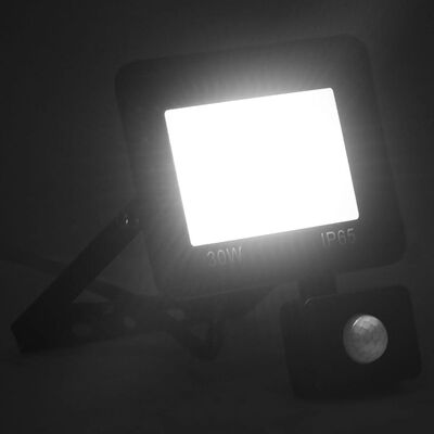 vidaXL LED reflektor so senzorom 30 W studené biele svetlo
