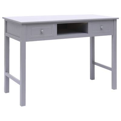 vidaXL Stôl sivý 108x45x76 cm masívne drevo paulovnia