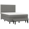vidaXL Boxspring posteľ s matracom tmavosiv&aacute; 140x200 cm l&aacute;tka
