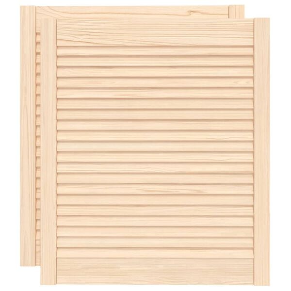 vidaXL Lamelové dvierka na skrinku 2 ks 69x59,4 cm, borovicový masív