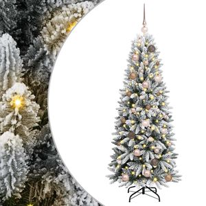 vidaXL Umel&yacute; vianočn&yacute; stromček Biela 150 cm PVC a plast a oceľ a PE
