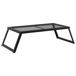 vidaXL Skladac&iacute; kempingov&yacute; gril 58 x 31 x 2 cm Zliatinov&aacute; oceľ Čierna
