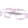 vidaXL Posteľový rám so stolíkmi Včelí hnedý 80 x 210 cm