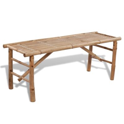 vidaXL Pivný stôl s 2 lavicami 100 cm bambusový